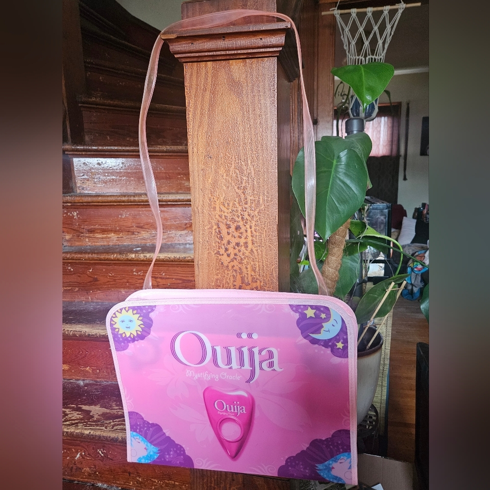 Rare 2008 PINK Ouija Mystifying Oracle Board Game with Carrying Case